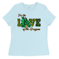 Baby Blue For The Love Of The Dragons Ladies Tee - RanaPortraitStore