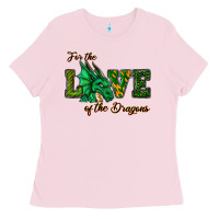 Bubblegum Pink For The Love Of The Dragons Ladies Tee - RanaPortraitStore