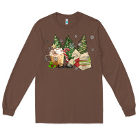 Chestnut christmas coffee and book Long Sleeve Tee - MaliasSmallBusiness