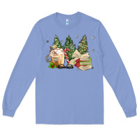 Colony Blue christmas coffee and book Long Sleeve Tee - MaliasSmallBusiness