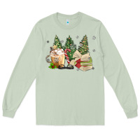 Matcha christmas coffee and book Long Sleeve Tee - MaliasSmallBusiness