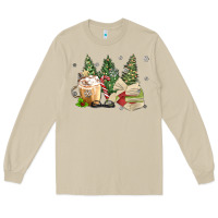 Mushroom christmas coffee and book Long Sleeve Tee - MaliasSmallBusiness