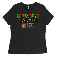 Black Somebody's Jolly Ass Wife Ladies Tee - FaDigitalArtStudio