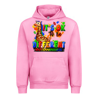 Fuchsia Pink it's ok to be different autism awareness Urban Hoodie - FaDigitalArtStudio