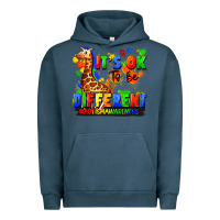 Pigment Midnight Navy it's ok to be different autism awareness Urban Hoodie - FaDigitalArtStudio