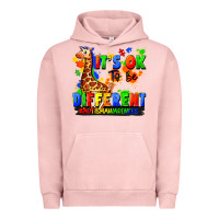 Pigment Salmon it's ok to be different autism awareness Urban Hoodie - FaDigitalArtStudio