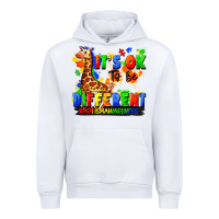 White it's ok to be different autism awareness Urban Hoodie - FaDigitalArtStudio