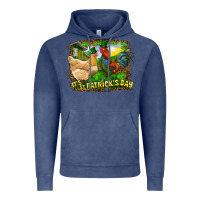 Vintage Denim It's St. Patrick's Day Rooster And Chicken Vintage Hoodie - RanaPortraitStore
