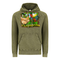 Vintage Olive It's St. Patrick's Day Rooster And Chicken Vintage Hoodie - RanaPortraitStore