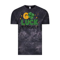 Cloud Black go luck yourself Vintage Tee - MaliasSmallBusiness
