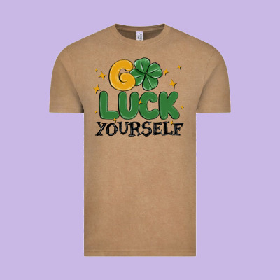 Go Luck Yourself Vintage Tee Designed By Maliassmallbusiness