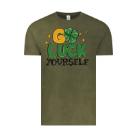 Vintage Olive go luck yourself Vintage Tee - MaliasSmallBusiness