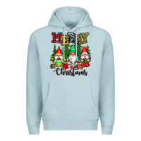 Blue Mist merry christmas gnomes Premium Hoodie - CowGirlArtShop