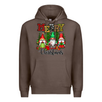 Coffee merry christmas gnomes Premium Hoodie - CowGirlArtShop