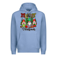 Colony Blue merry christmas gnomes Premium Hoodie - CowGirlArtShop