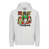 Dove Grey merry christmas gnomes Premium Hoodie - CowGirlArtShop