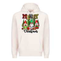 Pale Pink merry christmas gnomes Premium Hoodie - CowGirlArtShop