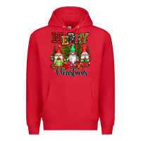Red merry christmas gnomes Premium Hoodie - CowGirlArtShop