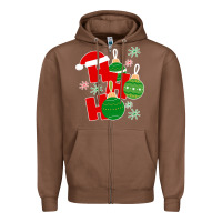 Chestnut Christmas Ho Ho Ho Zipper Hoodie - Bettercallsaul