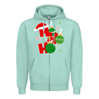 Seafoam Christmas Ho Ho Ho Zipper Hoodie - Bettercallsaul