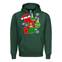 Sports Green Christmas Ho Ho Ho Zipper Hoodie - Bettercallsaul