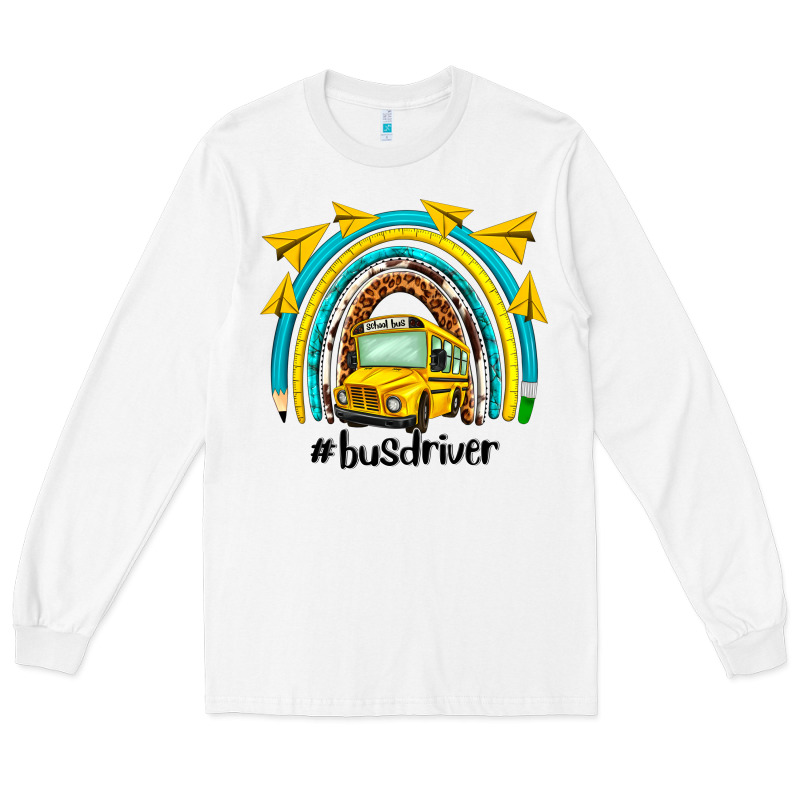 Bus Driver Rainbow Long Sleeve Tee by NancyCooperArtShop | Teevron