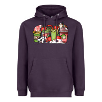 Plum Cow and strawberry coffee cups Heavyweight Hoodie - HowdyJamesFarm