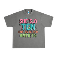 Tornado she's a ten but so is her anxiety Urban Heavy Tee - MaliasSmallBusiness