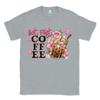 Heather Grey but first coffee floral Classic Tee - JahusDesignShop