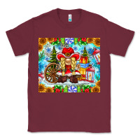 Burgundy Christmas cowboy gnome Classic Tee - CowhideDigitalArt