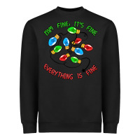 Black i'm fine it's fine everything is fine Heavyweight Sweatshirt - MaliasSmallBusiness