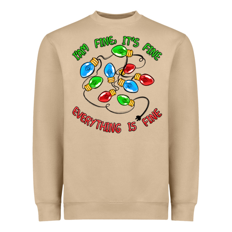 I'm Fine It's Fine Everything Is Fine Heavyweight Sweatshirt by MaliasSmallBusiness | Teevron