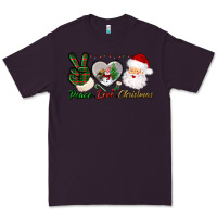 Plum peace love christmas Premium Tee - BundleAndBundleShop