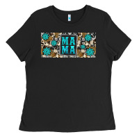 Black western cowhide mama 16oz libbey glass Ladies Tee - HRA Design Shop