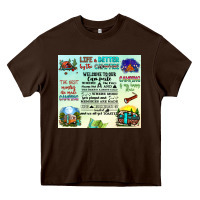 Chocolate Brown life is better by the campfire Heavy Core Tee - JahusDesignShop