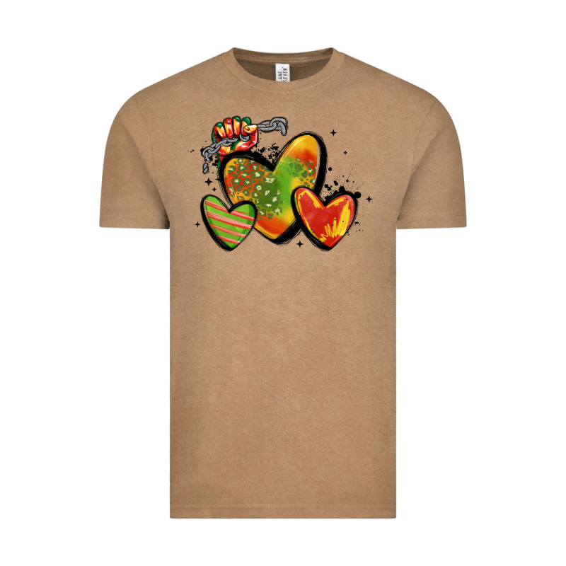 Juneteenth Hearts Vintage Tee by MaliasSmallBusiness | Teevron