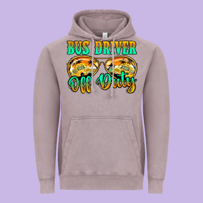 Bus Driver Off Duty Vintage Hoodie Designed By Jasminsmagicworld