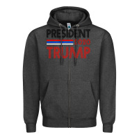 Charcoal Heather President 2020 Trump Zipper Hoodie - Bettercallsaul
