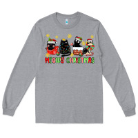 Heather Grey meowy christmas cats Long Sleeve Tee - MaliasSmallBusiness