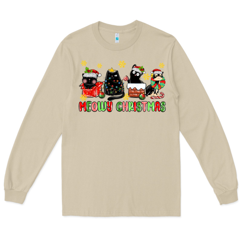 Meowy Christmas Cats Long Sleeve Tee by MaliasSmallBusiness | Teevron