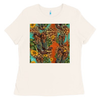 Western Boots And Sunflowers Seamless Pattern Ladies Tee | Teevron