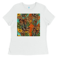 White western boots and sunflowers seamless pattern Ladies Tee - HRA Design Shop