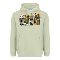 Matcha Cowhide coffee cups Heavyweight Hoodie - HowdyJamesFarm