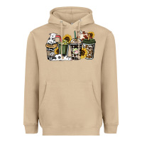 Mushroom Cowhide coffee cups Heavyweight Hoodie - HowdyJamesFarm