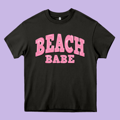 Beach Babe Heavy Core Tee Designed By Jahusdesignshop