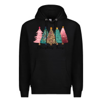 Black christmas trees Premium Hoodie - CowGirlArtShop