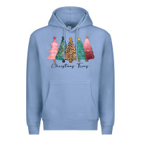 Colony Blue christmas trees Premium Hoodie - CowGirlArtShop