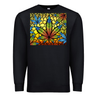 Black stained glass weed Premium Sweatshirt - TumblerDesignByShophia