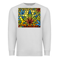 Dove Grey stained glass weed Premium Sweatshirt - TumblerDesignByShophia