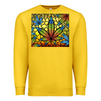 Lemon stained glass weed Premium Sweatshirt - TumblerDesignByShophia